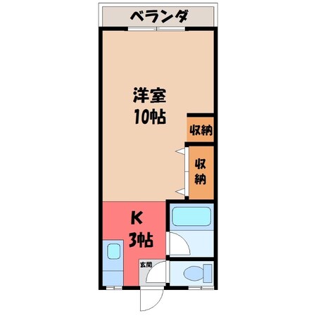 宇都宮駅 バス20分  富士見小学校北口下車：停歩1分 4階の物件間取画像